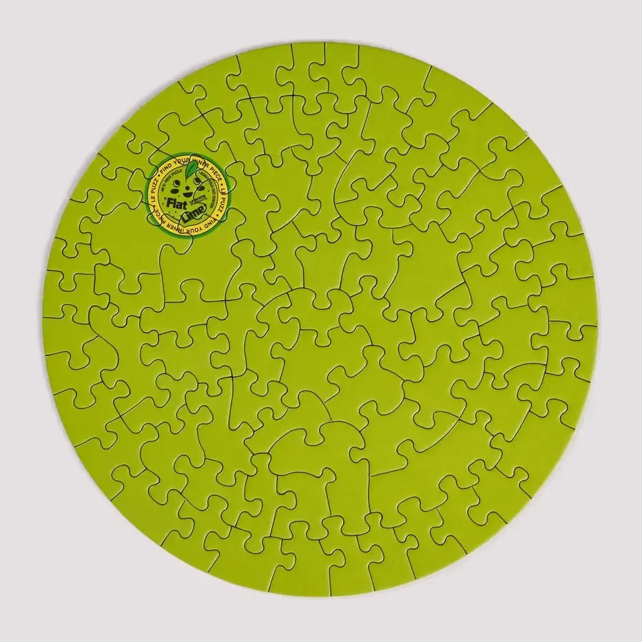 Flat Lime 81 Piece Round Jigsaw Puzzle Le Puzz (ONLINE ORDER ONLY)