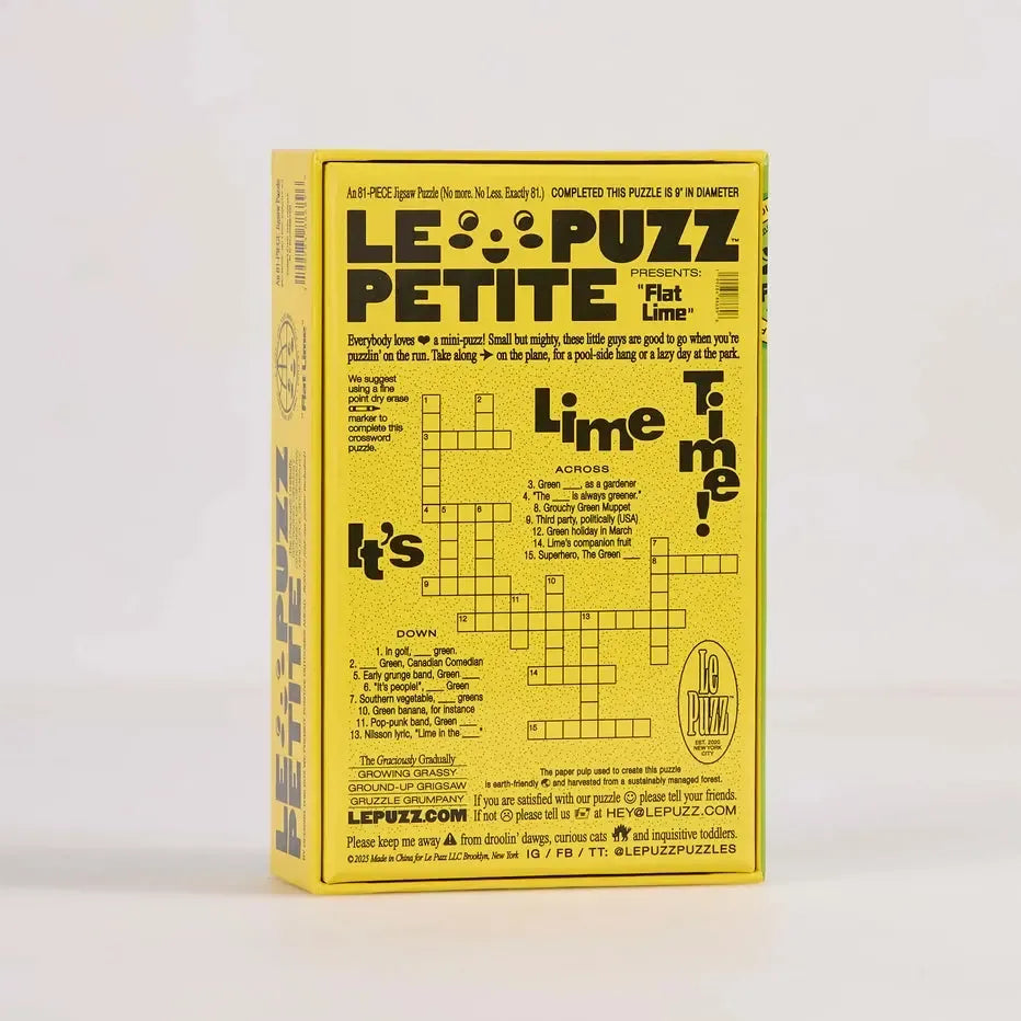 Flat Lime 81 Piece Round Jigsaw Puzzle Le Puzz (ONLINE ORDER ONLY)