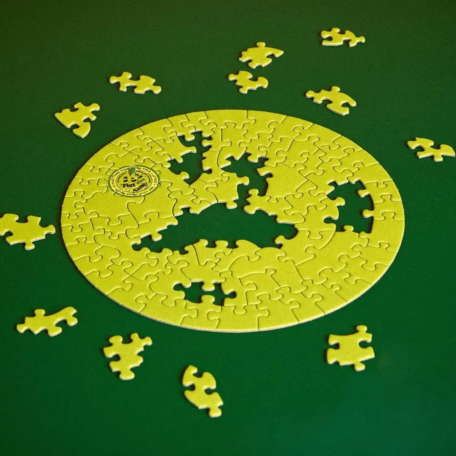 Flat Lime 81 Piece Round Jigsaw Puzzle Le Puzz (ONLINE ORDER ONLY)
