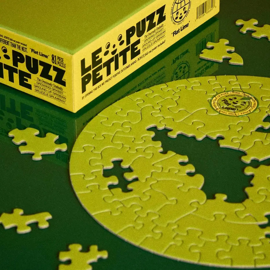 Flat Lime 81 Piece Round Jigsaw Puzzle Le Puzz (ONLINE ORDER ONLY)