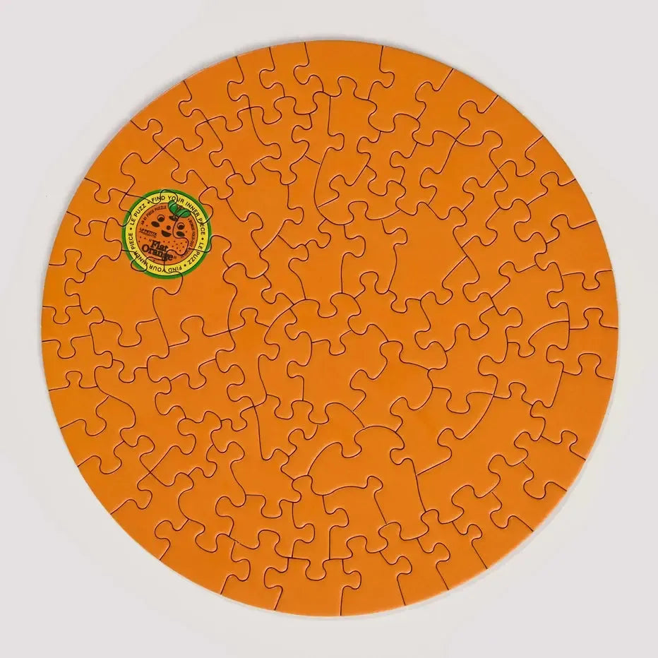 Flat Orange 81 Piece Round Jigsaw Puzzle Le Puzz (ONLINE ORDER ONLY)