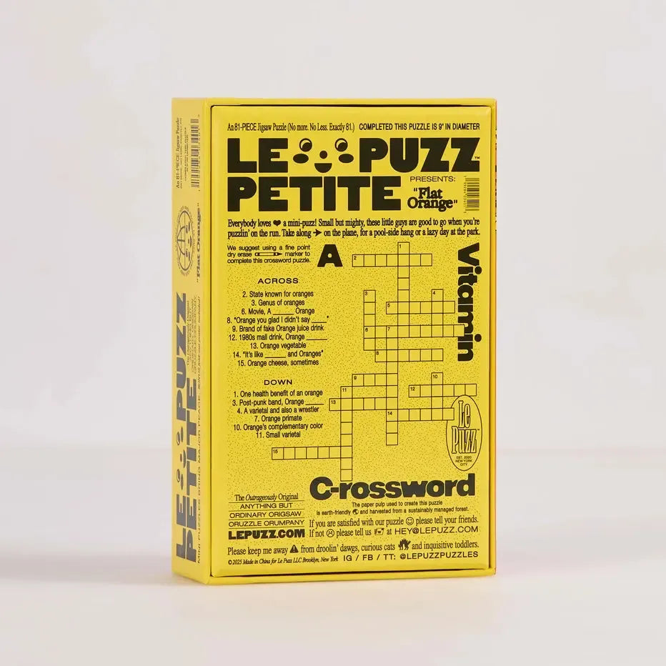 Flat Orange 81 Piece Round Jigsaw Puzzle Le Puzz (ONLINE ORDER ONLY)