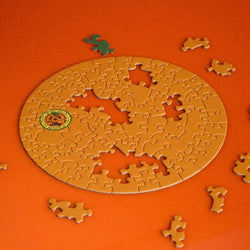 Flat Orange 81 Piece Round Jigsaw Puzzle Le Puzz (ONLINE ORDER ONLY)