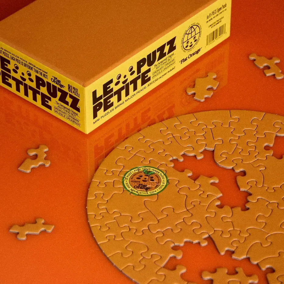 Flat Orange 81 Piece Round Jigsaw Puzzle Le Puzz (ONLINE ORDER ONLY)