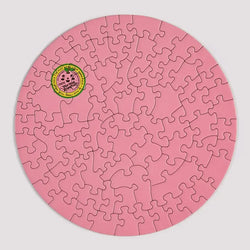 Flat Pink Grapefruit 81 Piece Round Jigsaw Puzzle Le Puzz (ONLINE ORDER ONLY)