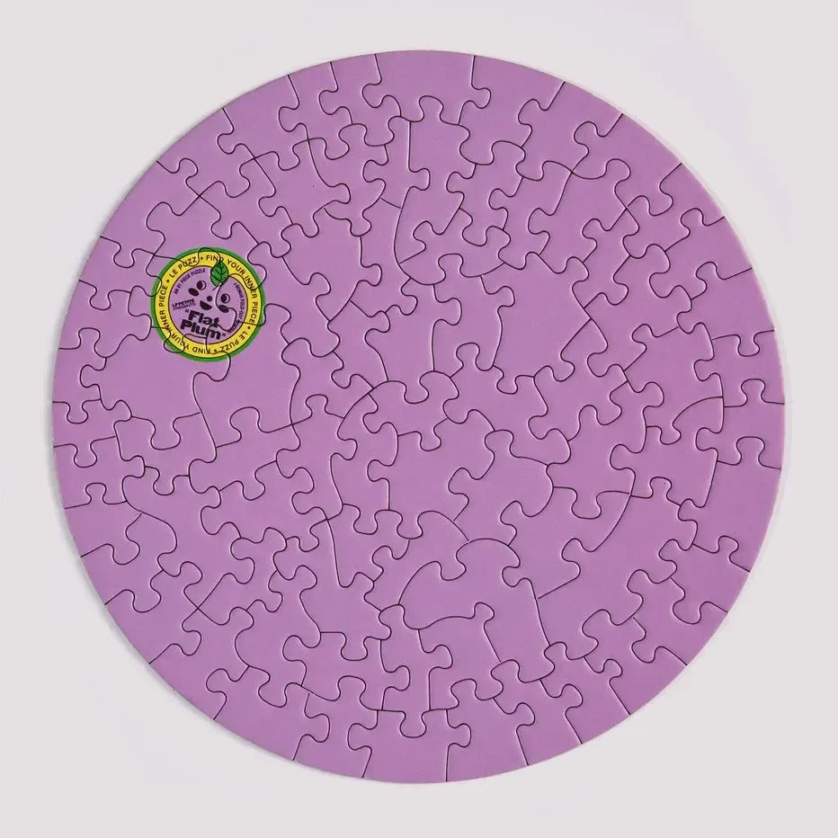 Flat Plum 81 Piece Round Jigsaw Puzzle Le Puzz (ONLINE ORDER ONLY)