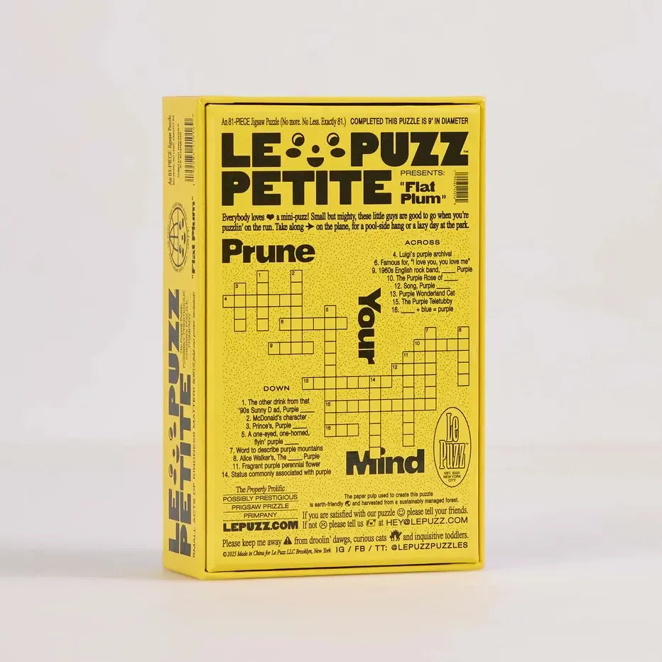 Flat Plum 81 Piece Round Jigsaw Puzzle Le Puzz (ONLINE ORDER ONLY)