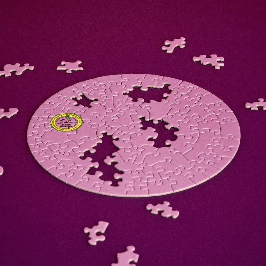 Flat Plum 81 Piece Round Jigsaw Puzzle Le Puzz (ONLINE ORDER ONLY)