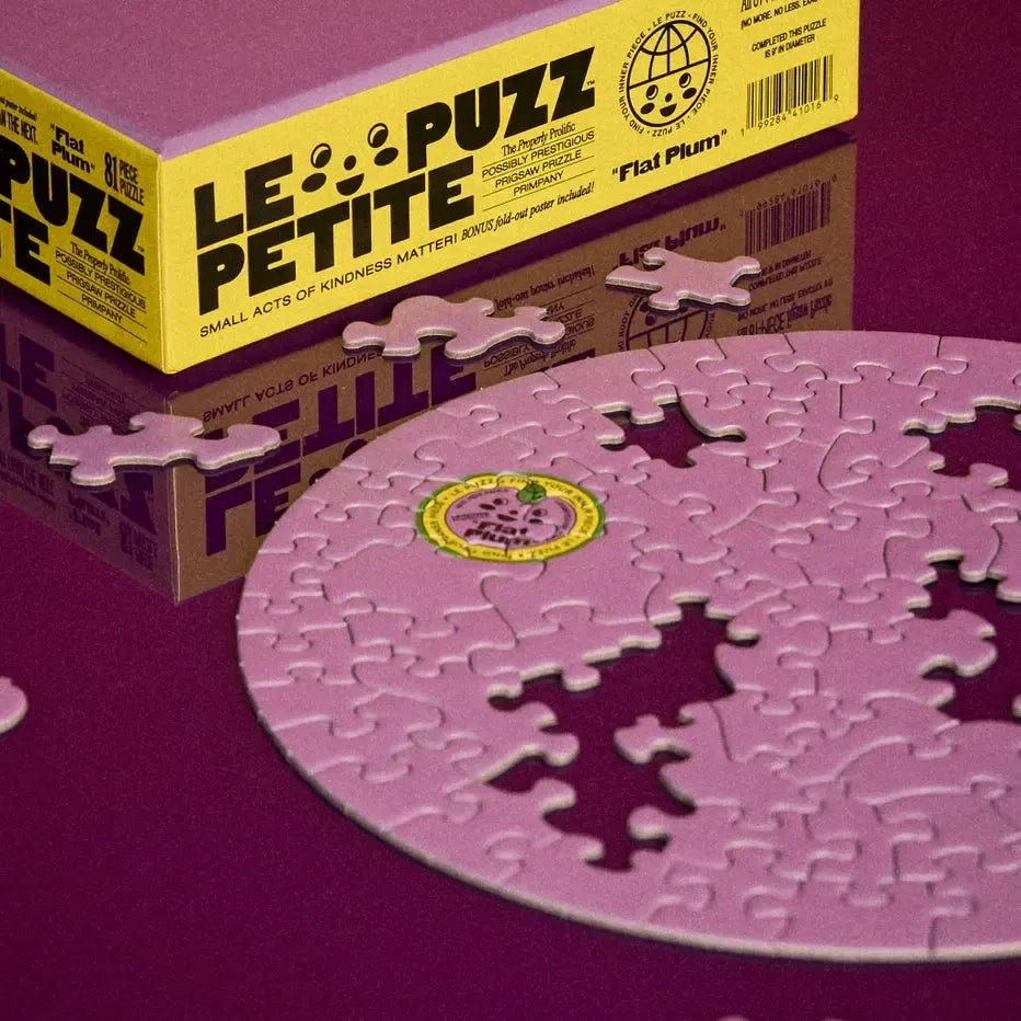 Flat Plum 81 Piece Round Jigsaw Puzzle Le Puzz (ONLINE ORDER ONLY)