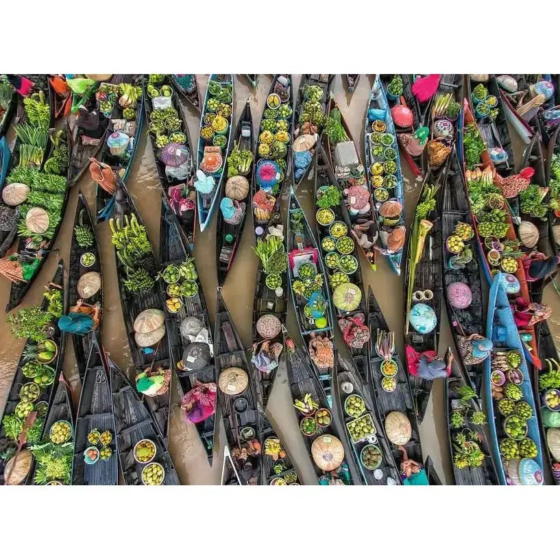 Floating Market Indonesia 500 Piece Jigsaw Puzzle Ravensburger (ONLINE ORDER ONLY)