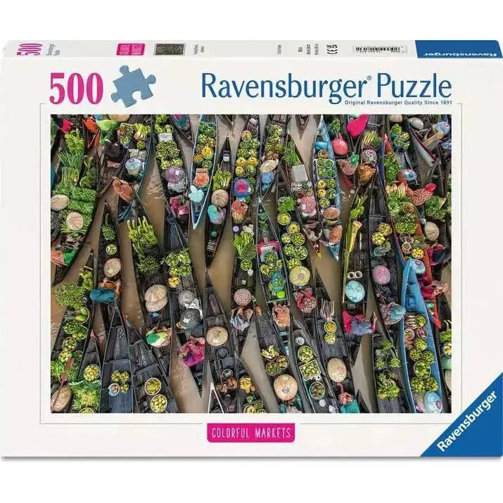 Floating Market Indonesia 500 Piece Jigsaw Puzzle Ravensburger (ONLINE ORDER ONLY)