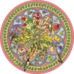 Floral Compass by Erin E. Hunter 500 Piece Round Jigsaw Puzzle Pomegranate (ONLINE ORDER ONLY)