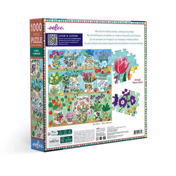 Floral Cupboard 1000 Piece Jigsaw Puzzle eeBoo (ONLINE ORDER ONLY)