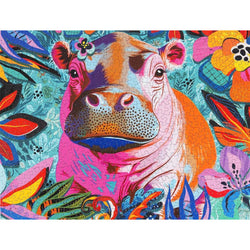 Floral Hippo Pop 500 Piece Jigsaw Puzzle Springbok (ONLINE ORDER ONLY)