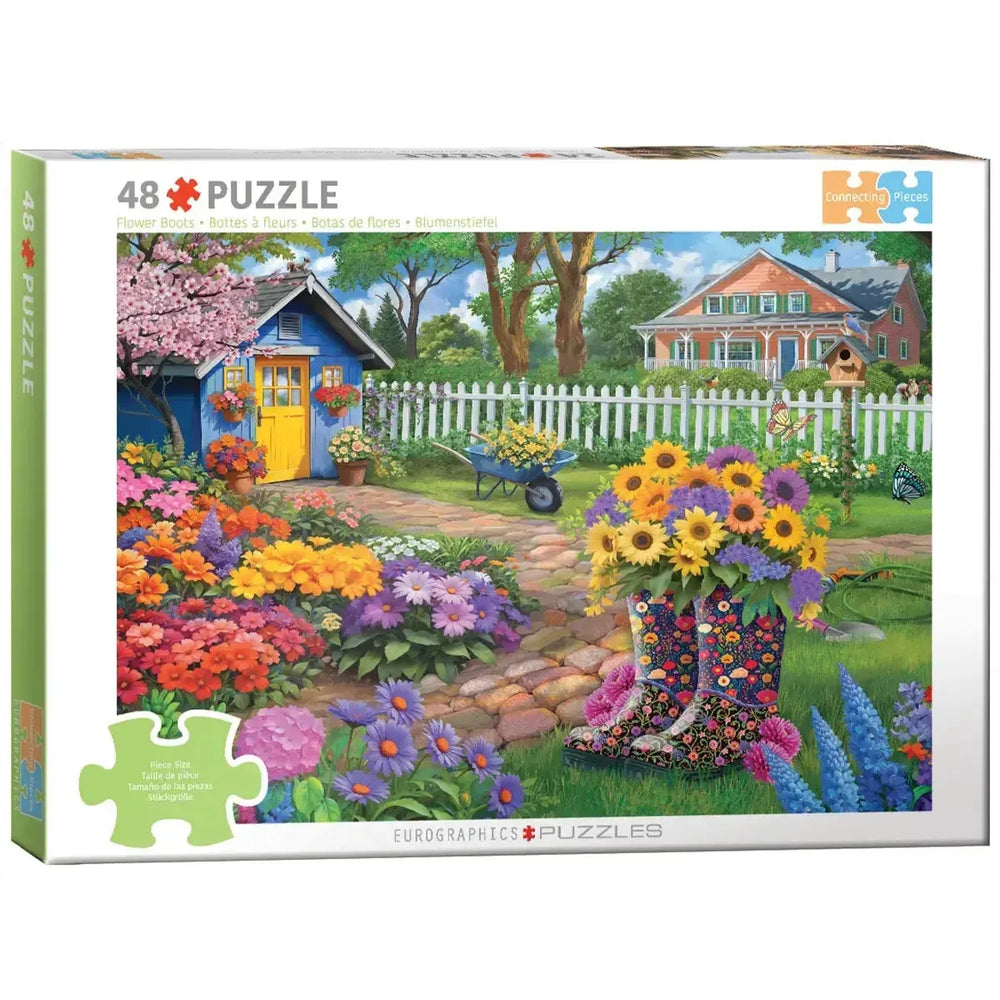 Flower Boots 48 Connecting Pieces Jigsaw Puzzle Eurographics (ONLINE ORDER ONLY)