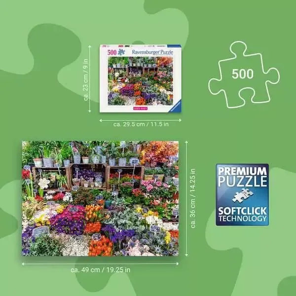 Flower Market France 500 Piece Jigsaw Puzzle Ravensburger (ONLINE ORDER ONLY)