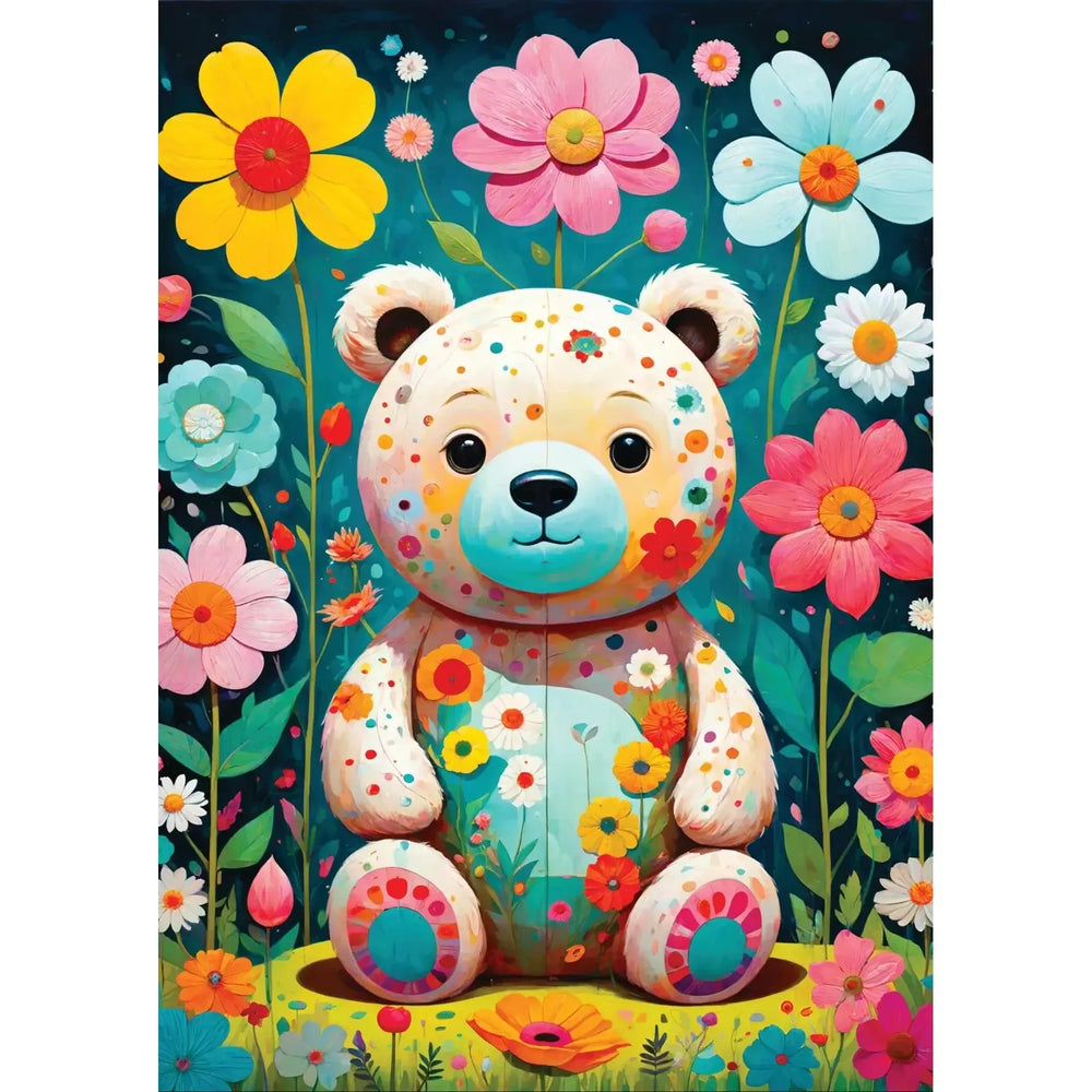 Flower Teddy 1000 Piece Jigsaw Puzzle Enjoy (ONLINE ORDER ONLY)