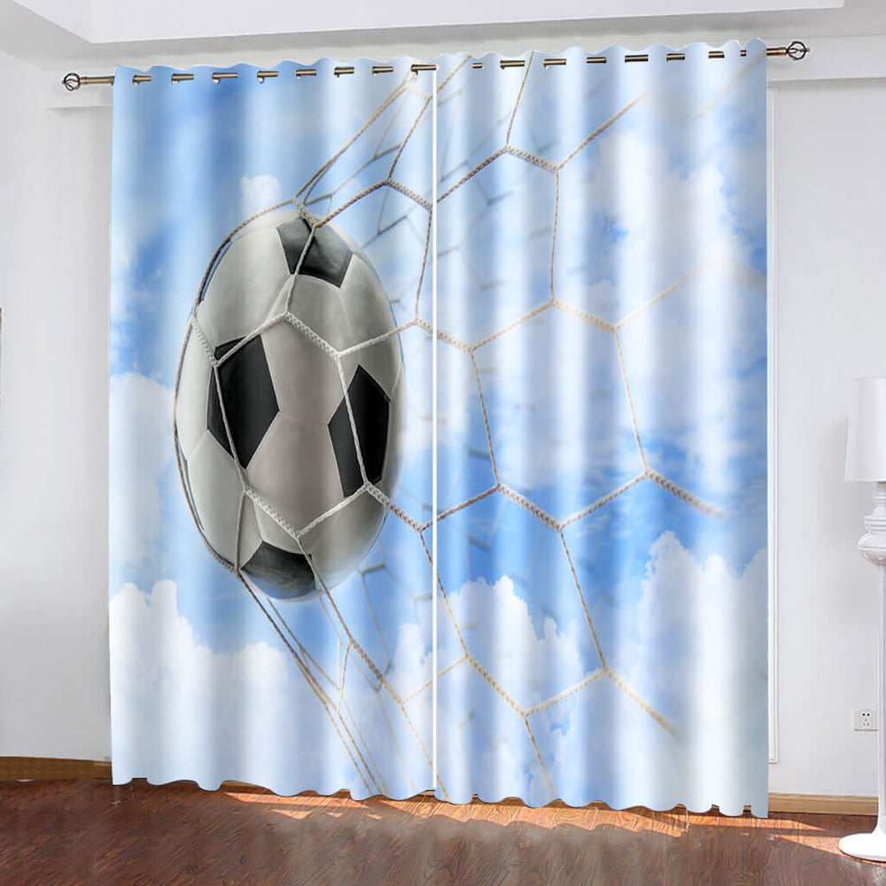 Football Curtains Blackout Window Treatments Drapes for Room Decoration (Online Order Only)