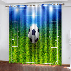 Football Soccer Curtains Blackout Window Drapes (Online Order Only)