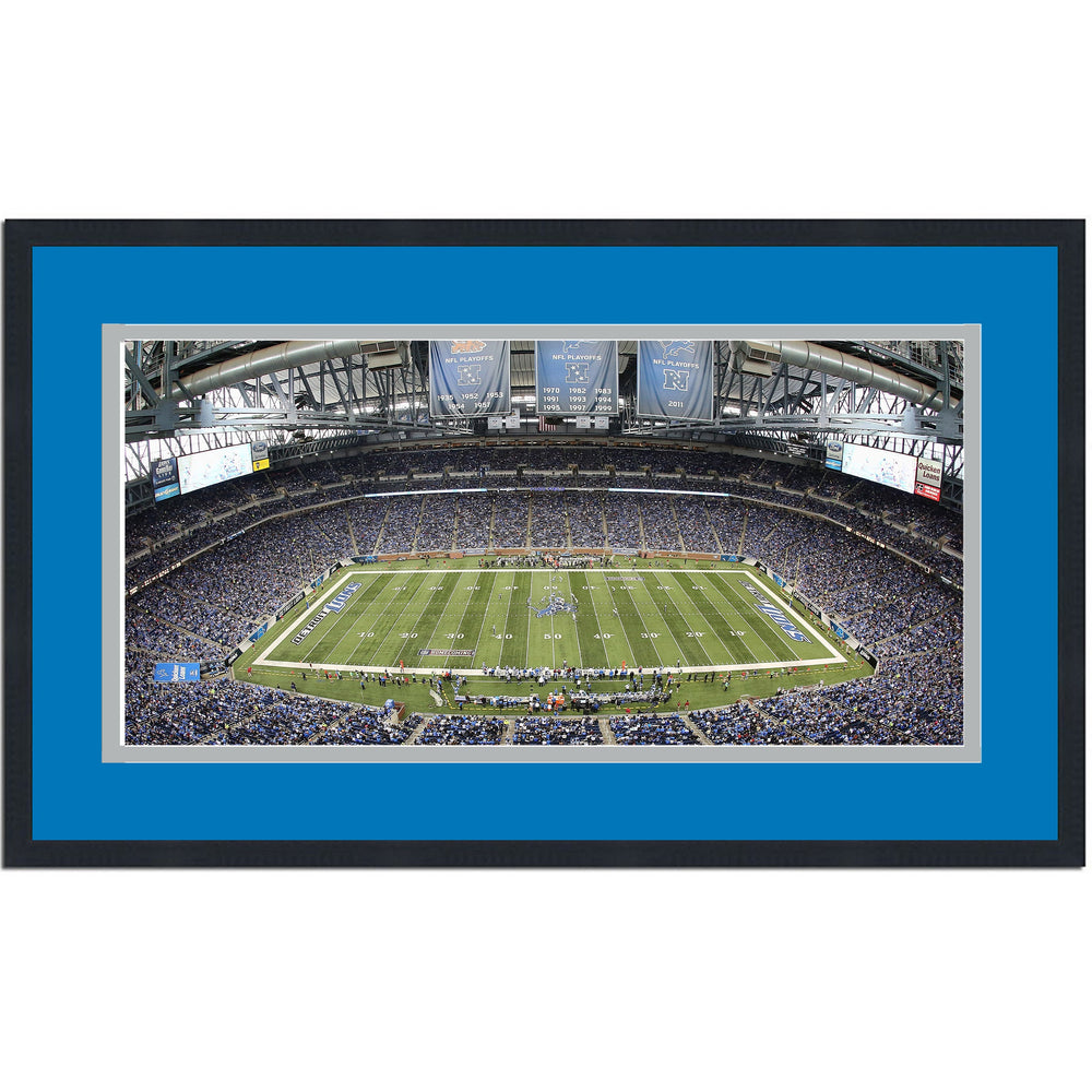 Framed Ford Field Detroit Lions 16x24 Football Photo Professionally Matted