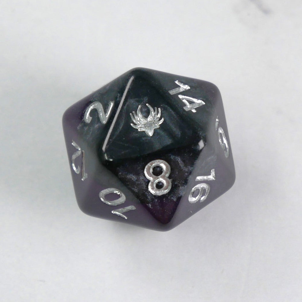 Forgotten Amethyst - 7 Piece DnD Dice Set | Acrylic RPG Gaming Dice (ONLINE ORDER ONLY)