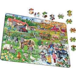 Four Season at the Farm 140 Piece Tray Jigsaw Puzzle Larsen (ONLINE ORDER ONLY)