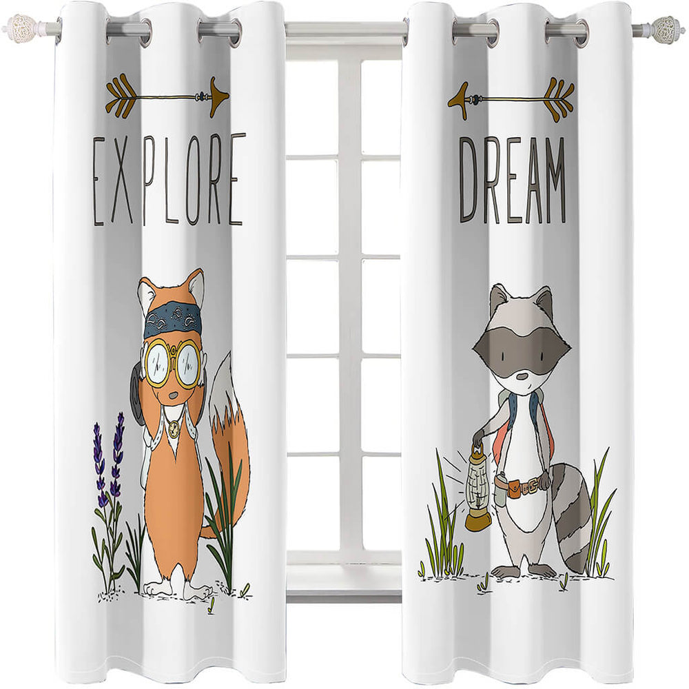 Fox Curtains Blackout Window Treatments Drapes for Room Decoration (Online Order Only)