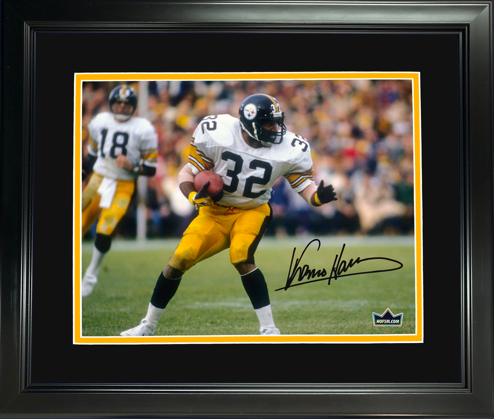 Framed Franco Harris Facsimile Laser Engraved Signature Auto Pittsburgh Steelers 11"x14" Football Photo HOFSM Holo (ONLINE ORDER ONLY)