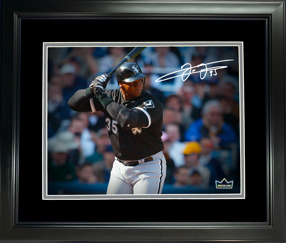 Framed Frank Thomas Facsimile Laser Engraved Signature Auto Chicago White Sox 11"x14" Baseball Photo HOFSM Holo (ONLINE ORDER ONLY)