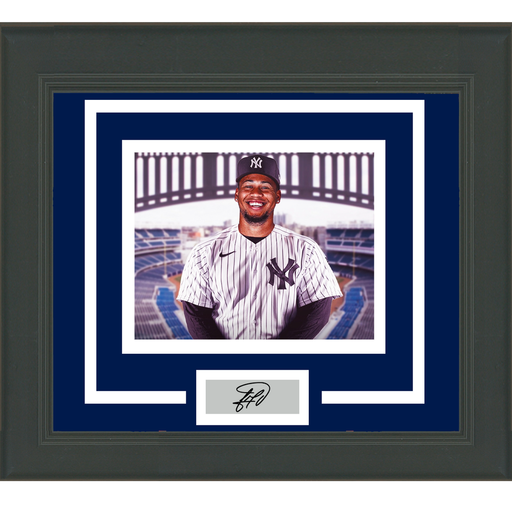 Framed Frankie Montas Facsimile Laser Engraved Signature Auto New York Yankees 11x14 Baseball Photo (ONLINE ORDER ONLY)