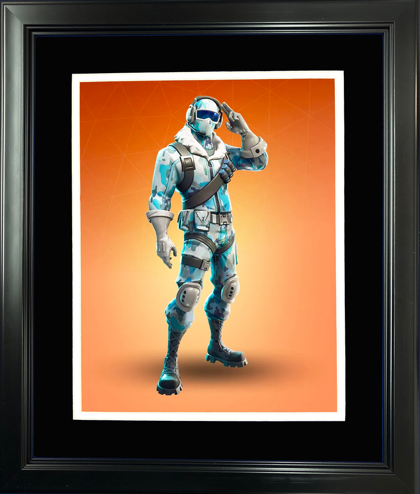 Framed Frostbite Legendary Fortnite Skin 11"x14" Video Game Photo (ONLINE ORDER ONLY)