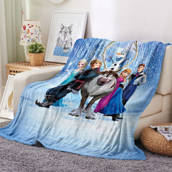 Frozen Blanket Flannel Throw Room Decoration (Online Order Only)