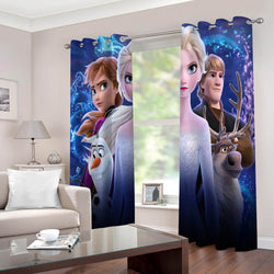 Frozen Elsa Anna Curtains Blackout Window Drapes for Room Decoration (Online Order Only)