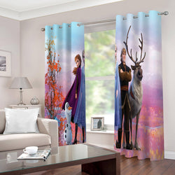 Frozen Elsa Anna Curtains Blackout Window Drapes for Room Decoration (Online Order Only)