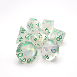 Frosted Meadow - 7 Piece DnD Dice Set | Acrylic RPG Gaming Dice (ONLINE ORDER ONLY)