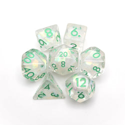 Frosted Meadow - 7 Piece DnD Dice Set | Acrylic RPG Gaming Dice (ONLINE ORDER ONLY)