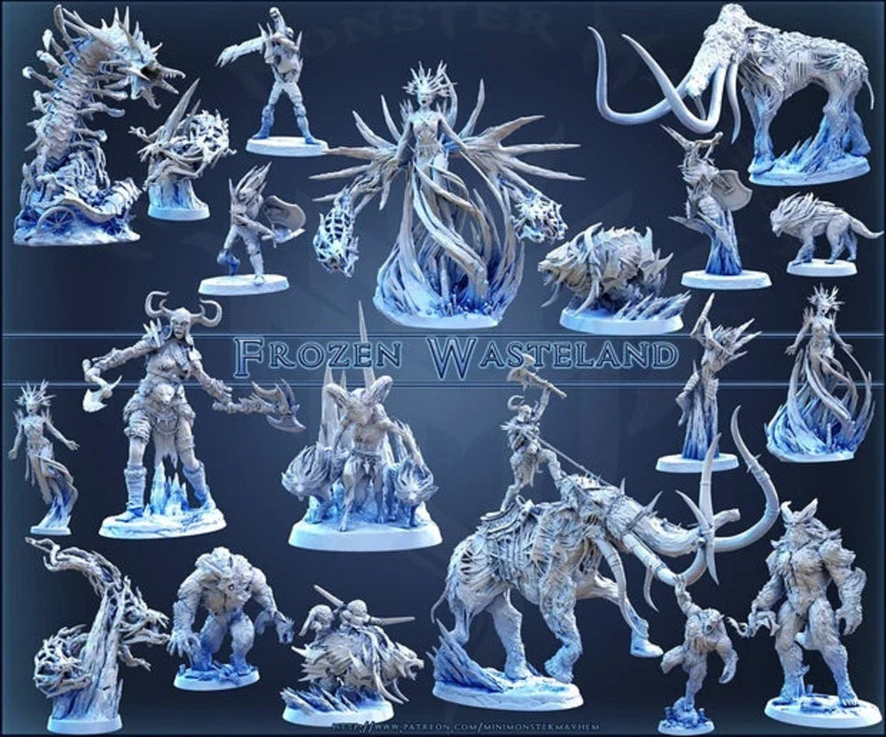 3D Printed Archvillain Games Black Arcane Dragon Frozen Wasteland 28 32mm D&D (Online Only)