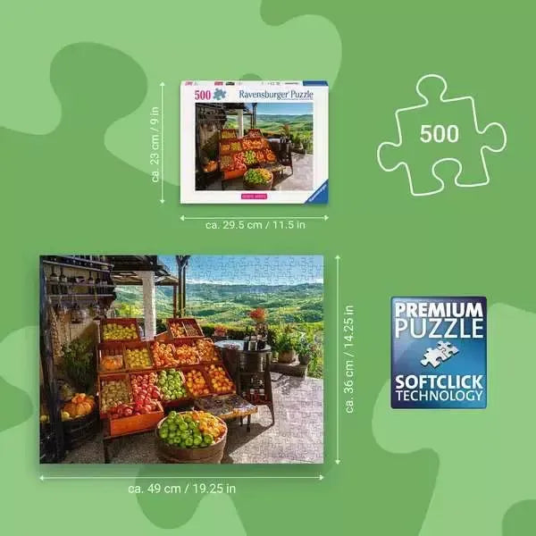 Fruit & Vegetable Market Croatia 500 Piece Jigsaw Puzzle Ravensburger (ONLINE ORDER ONLY)