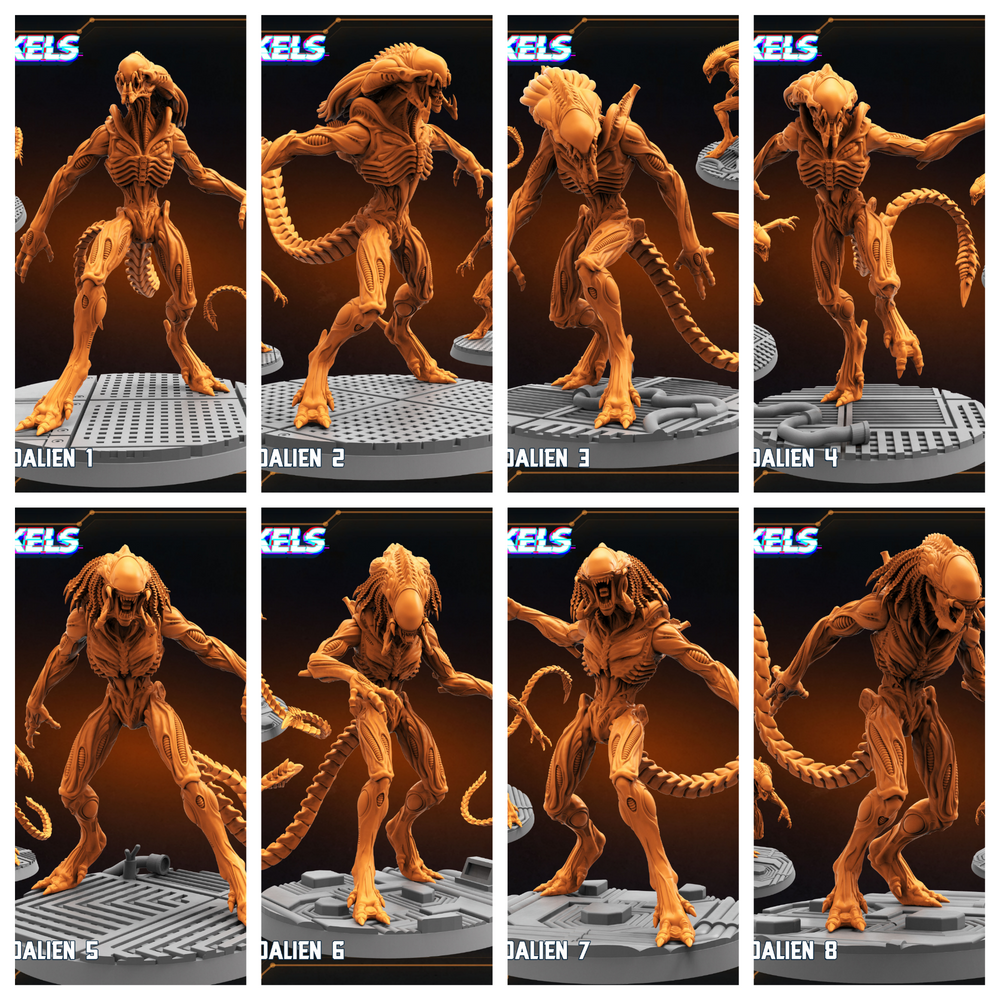 3D Printed Papsikels Xeno Predalien February 2025 Scifi 28mm 32mm (Online Only)
