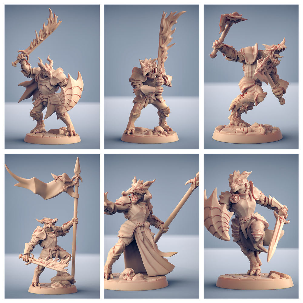 3D Printed Artisan Guild Modulars Dragonguard The Dragonguard 28mm 32mm (Online Only)