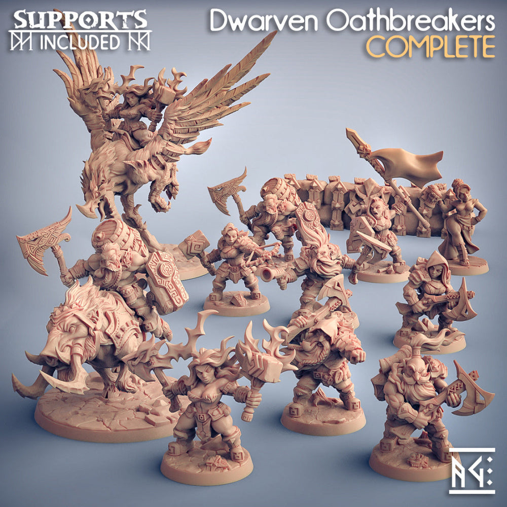3D Printed Artisan Guild Dwarven Oathbreaker Weapons Rack Dwarven Oathbreakers 28mm 32mm (Online Only)