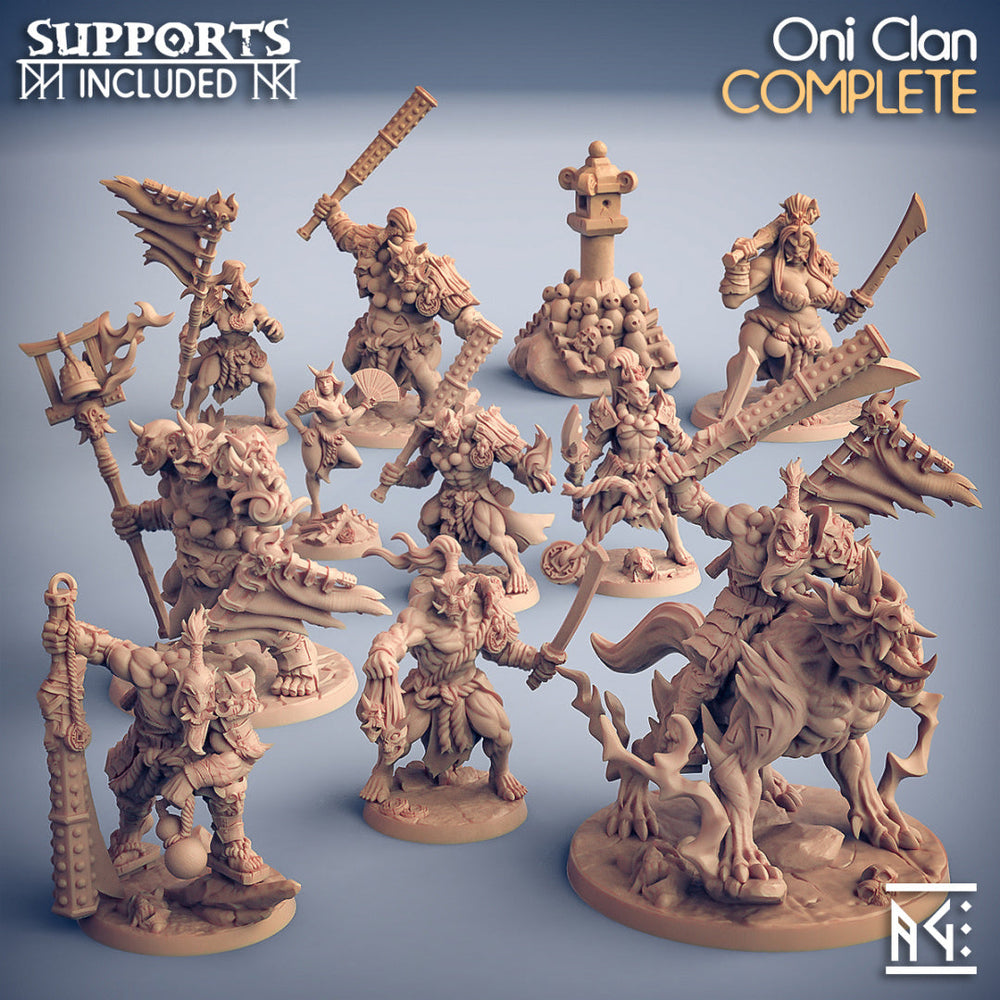 3D Printed Artisan Guild Goraku the Ogre Magi Oni Clan 28mm 32mm (Online Only)