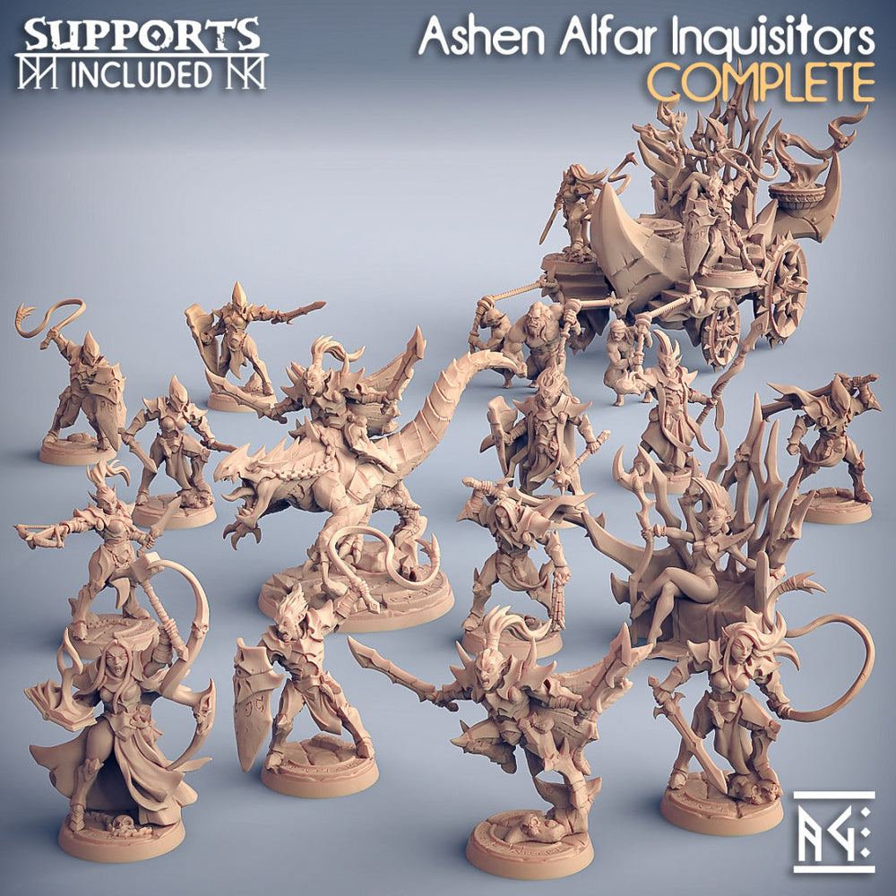3D Printed Artisan Guild Ashen Inquisitor Set Ashen Alfar Inquisitors 28mm 32mm (Online Only)