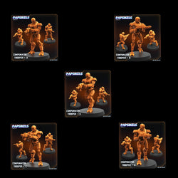 3D Printed Papsikels Compumaton Trooper Set JUNE 2024 SCIFI 28mm 32mm (Online Only)