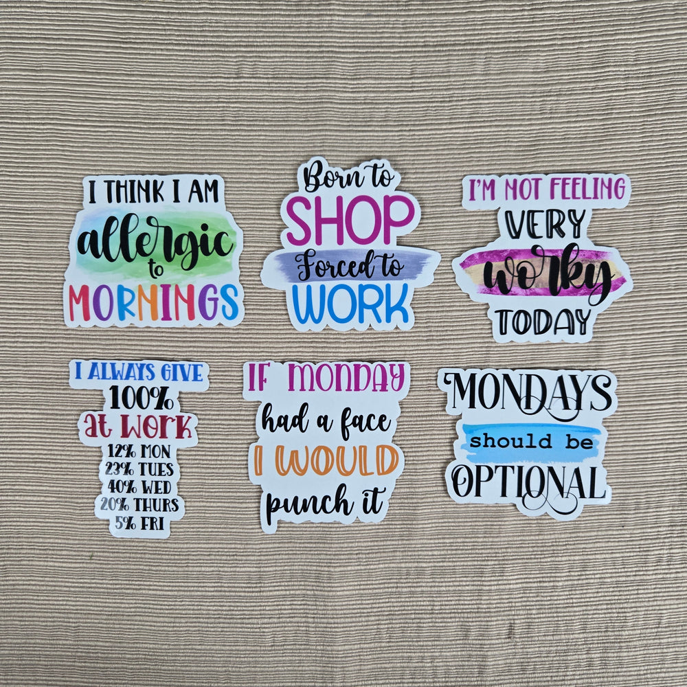 Sarcastic Work Stickers (ONLINE ORDER ONLY)