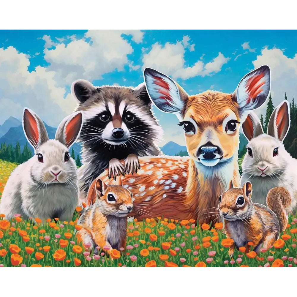 Furry Forest Friends 300 Piece Soft Touch Jigsaw Puzzle Crown Point (ONLINE ORDER ONLY)