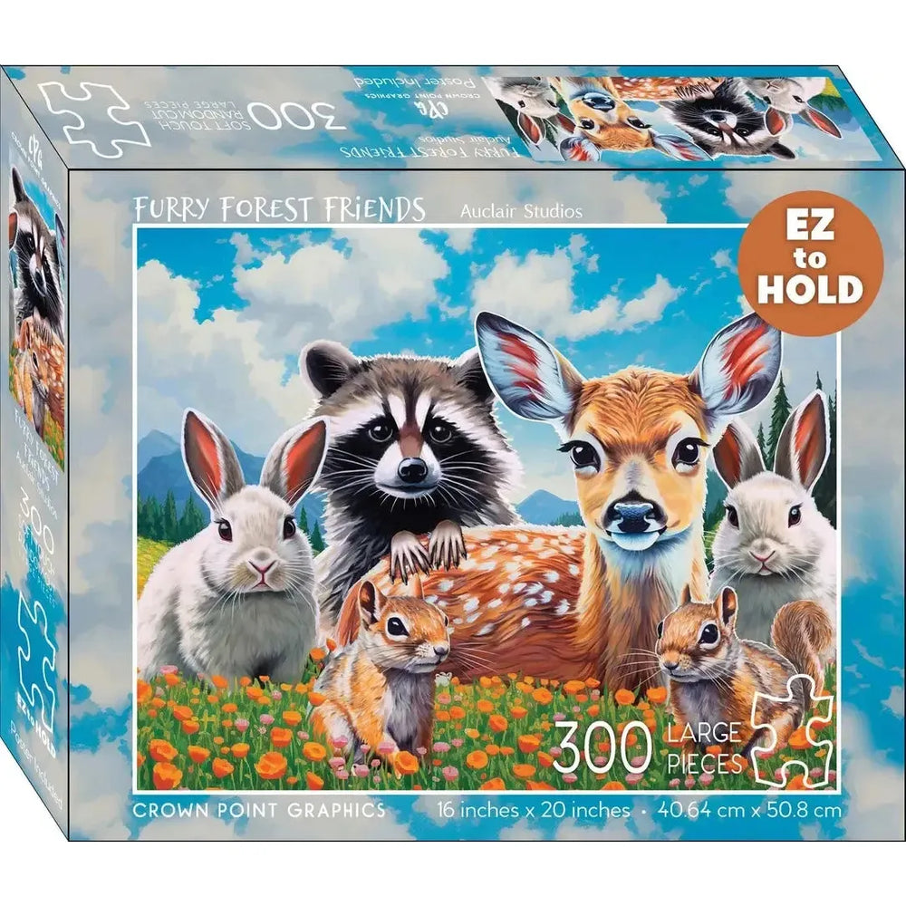 Furry Forest Friends 300 Piece Soft Touch Jigsaw Puzzle Crown Point (ONLINE ORDER ONLY)