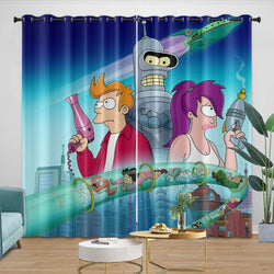 Futurama Curtains Blackout Window Drapes (Online Order Only)