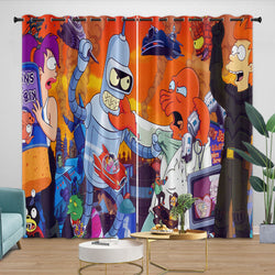 Futurama Curtains Blackout Window Drapes (Online Order Only)