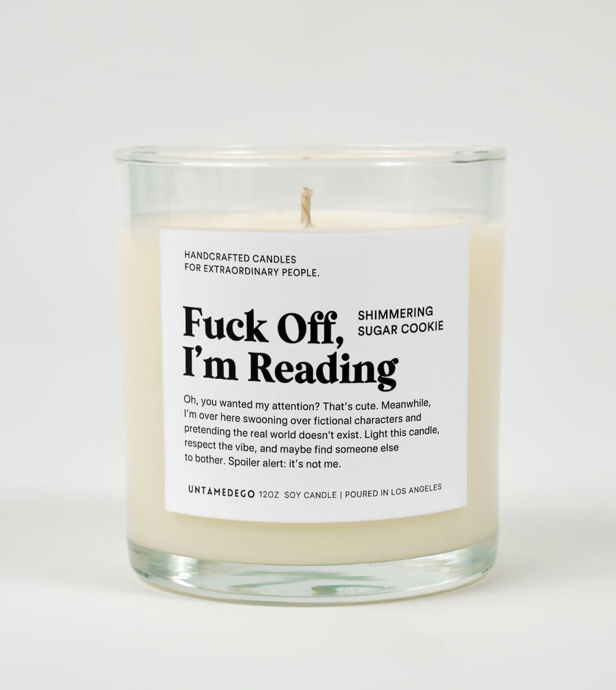 Fuck Off I'm Reading Glass Candle (ONLINE ORDER ONLY)